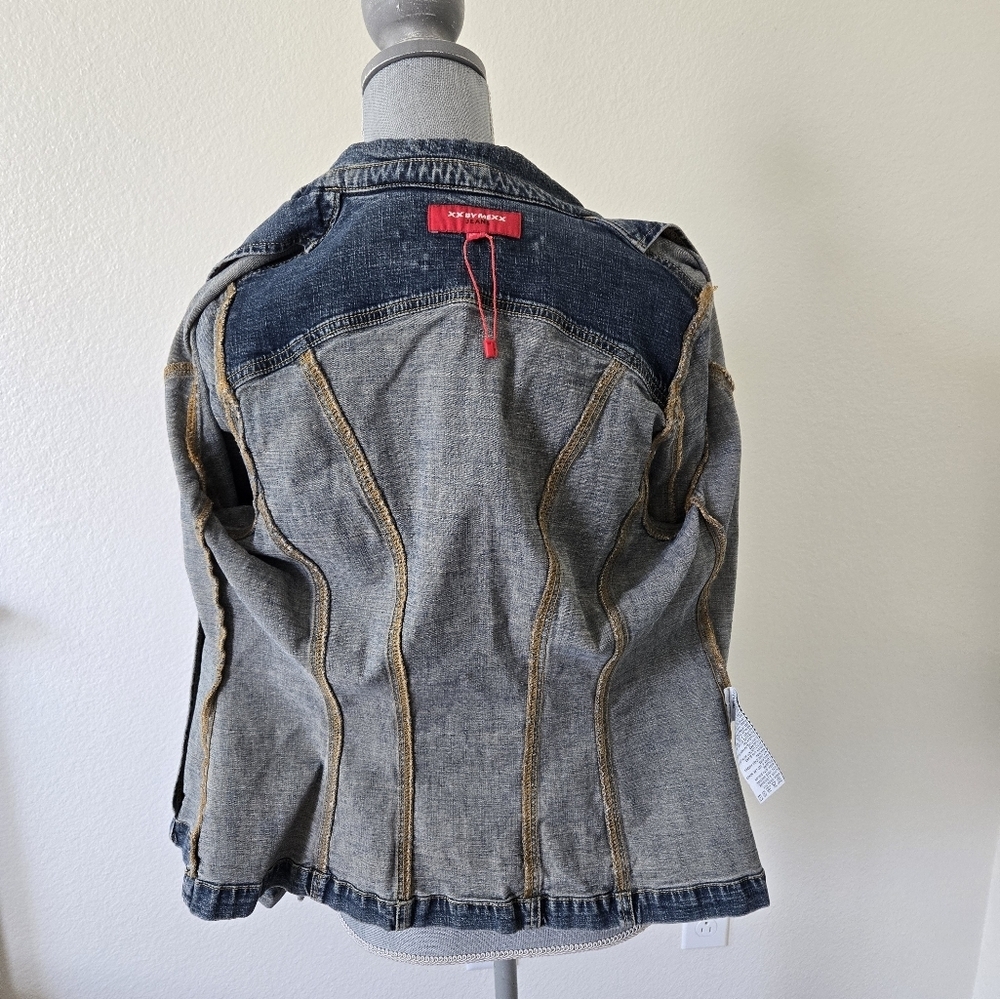 Vintage Y2K Miss Sixty‎ Jean Blue Denim Fitted Jacket Size Medium - Picture 10 of 16